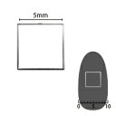 ネイルパーツ シャレドワ SHAREYDVA ソフト スクエア 5mm シルバー 細 6P