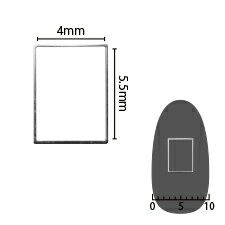 商品到着後レビューを書いて次回使える200円OFFクーポンGET！！大人気の中抜きパーツから爪にフィットする柔かい新感覚のソフトフレームが新発売。定番のスクエア・長方形・三角・三角ロング・サークル・オーバルの6種からゴールド・シルバー、細枠・太枠の計40種。細枠フレームで繊細なアート、太枠フレームでアートメインに。角がはねてしまう心配もなく、どんなアートも思いのままです。内容量：8Pサイズ：内寸：4×5．5mm　外寸：4．5×6mm　縁幅：0．25mm　厚み：0．1mm