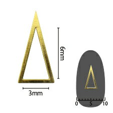 Rakuten - ネイルパーツ シャレドワ SHAREYDVA　ソフト　三角ロング　3mm×6mm　ゴールド　太　8P