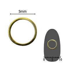 ネイルパーツ シャレドワ SHAREYDVA　ソフト　サークル　5mm　ゴールド　太　6P