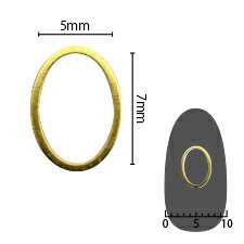 ネイルパーツ シャレドワ SHAREYDVA ソフト オーバル 4mm×6mm ゴールド 太 6P ネイルパーツ シャレドワ SHAREYDVA ソフト オーバル 4mm×6mm ゴールド 太 6P