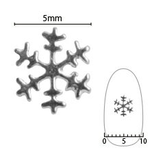 ネイルパーツ 雪の結晶 シャレドワ SHAREYDVA シルバー 8P xmas