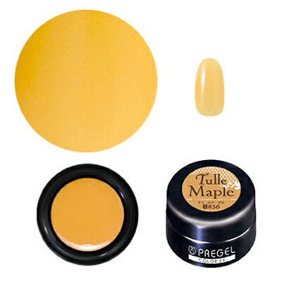 【2/1限定 ポイント5倍】ジェルネイル セルフ カラージェル プリジェル　カラーEX　チュールメープル　PG-CE856　3g