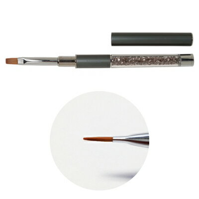 ネイルブラシ ジェルブラシ MITHOS　ダイヤモンドジェルブラシ　ブラック　フラット　＃4　（90076）