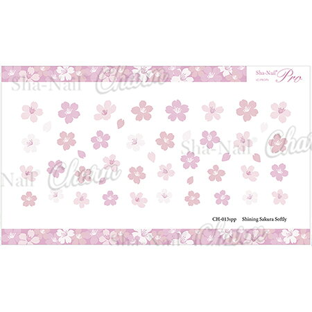 ネイルシール 花 フラワー 写ネイルCharm シャイニングサクラ　ソフトリー