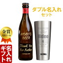 退職祝い 還暦祝い 名入れ タンブラー プレゼント 《 サーモス 真空ステンレスタンブラー 400ml 缶ビール風デザイン & ビール セット 》 お誕生日 還...