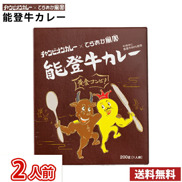 【送料無料】2人前 金沢カレー チャンピオンカレー × てらおか風舎　能登牛カレー レトルトカレー 2食 / カレー カレールゥ ルー 濃厚 おいしい レトルト