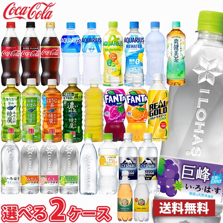 コカ・コーラ 【選べる2ケース】1本当たり約96円 ペット48本 送料無料!!(北海道、沖縄、離島は別途700円かかります。) / 北陸長野限定いろはす巨峰も選べる！