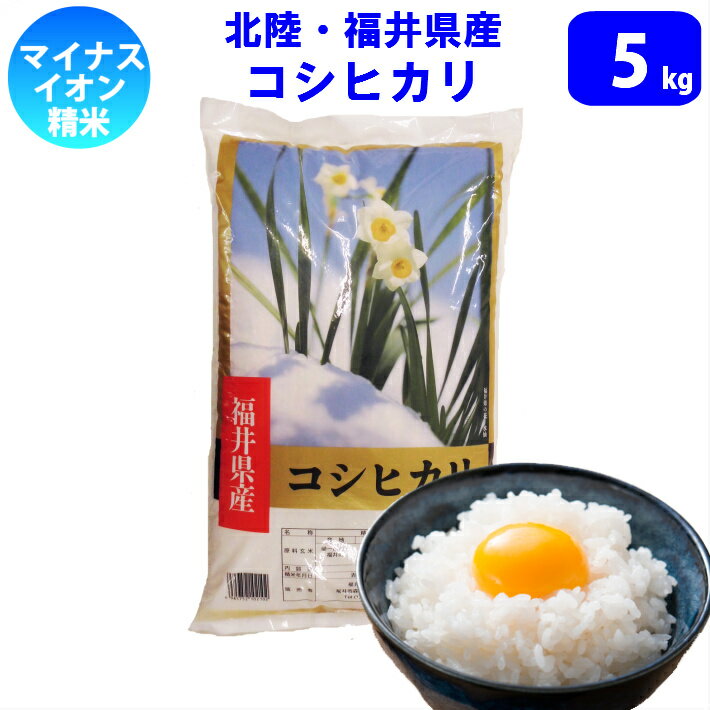 【令和2年産　新米】【精米】コシヒカリ発祥の地　北陸・福井県産こしひかり5kg　送料無料!!(北海道、沖縄、離島は別途700円かかります。)