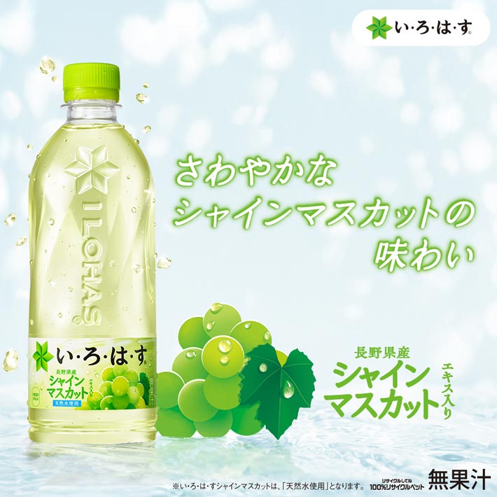 コカ・コーラ いろはす シャインマスカット 540ml ペット 24本入り ● 1ケース 送料...