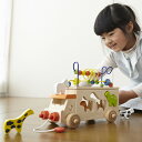 アニマルビーズバス 手押し車 引き車 1歳からのおもちゃ 木のおもちゃ男の子女の子への誕生日プレゼント 子供へのクリスマスプレゼント ファーストトイ