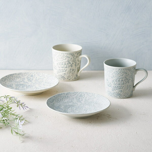 送料無料 エルデ ペアマグ&プレートセット コーヒー 紅茶 ブレイクタイム 結婚祝い 敬老の日 父の日 母..