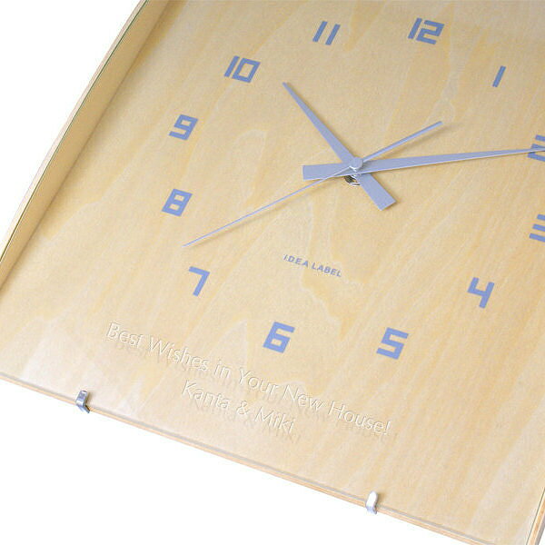 名入れ ウッドガラスクロック ナチュラル L 送料無料 アークデザイン 木製 メイプル連続秒針 ラッピング ギフトバッグ プレゼント 父の日 母の日 誕生日 夫婦 結婚祝い 入学祝い 新築祝い 開店祝い 敬老の日