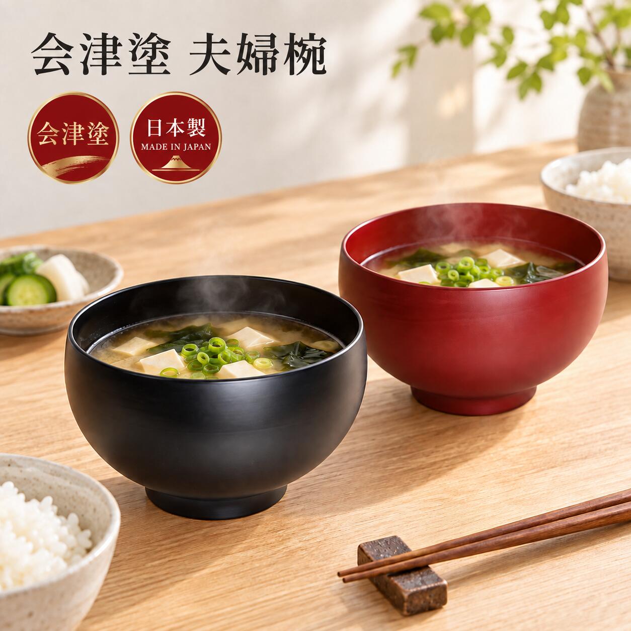 楽天市場】会津塗 夫婦 椀（食器・カトラリー・グラス｜キッチン用品