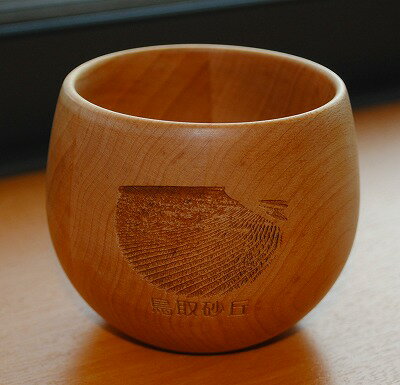 木製丸型コップ　彫刻サービス　（メープル）