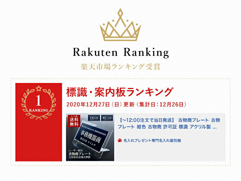 【〜12:00注文で当日発送】 古物商プレート 古物 プレート 紺色 古物商 許可証 標識 アクリル製 全国公安委員会指定 警察署対応 穴あけ 両面テープ　スタンド 許可プレート 追跡番号 メール便 ネコポス 送料無料 貼るだけ 2