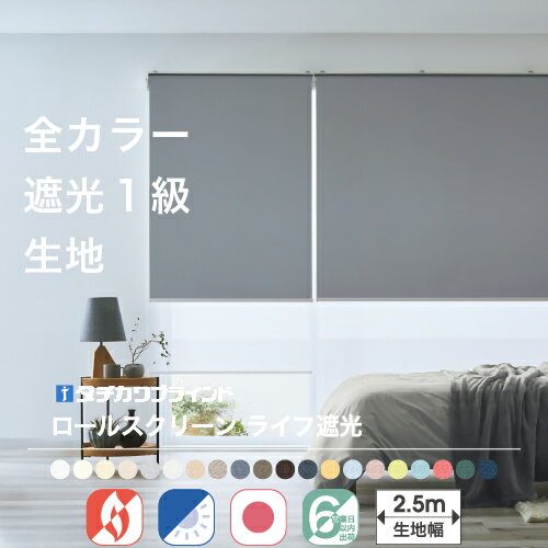 【最大★10,000円オフクーポン】 ロールスクリーン 遮光 1級 オーダー タチカワ ブラインド ラルク ライフ遮光 日本製 ロールカーテン 無地 防炎 おしゃれ 0.5cm 1cm単位