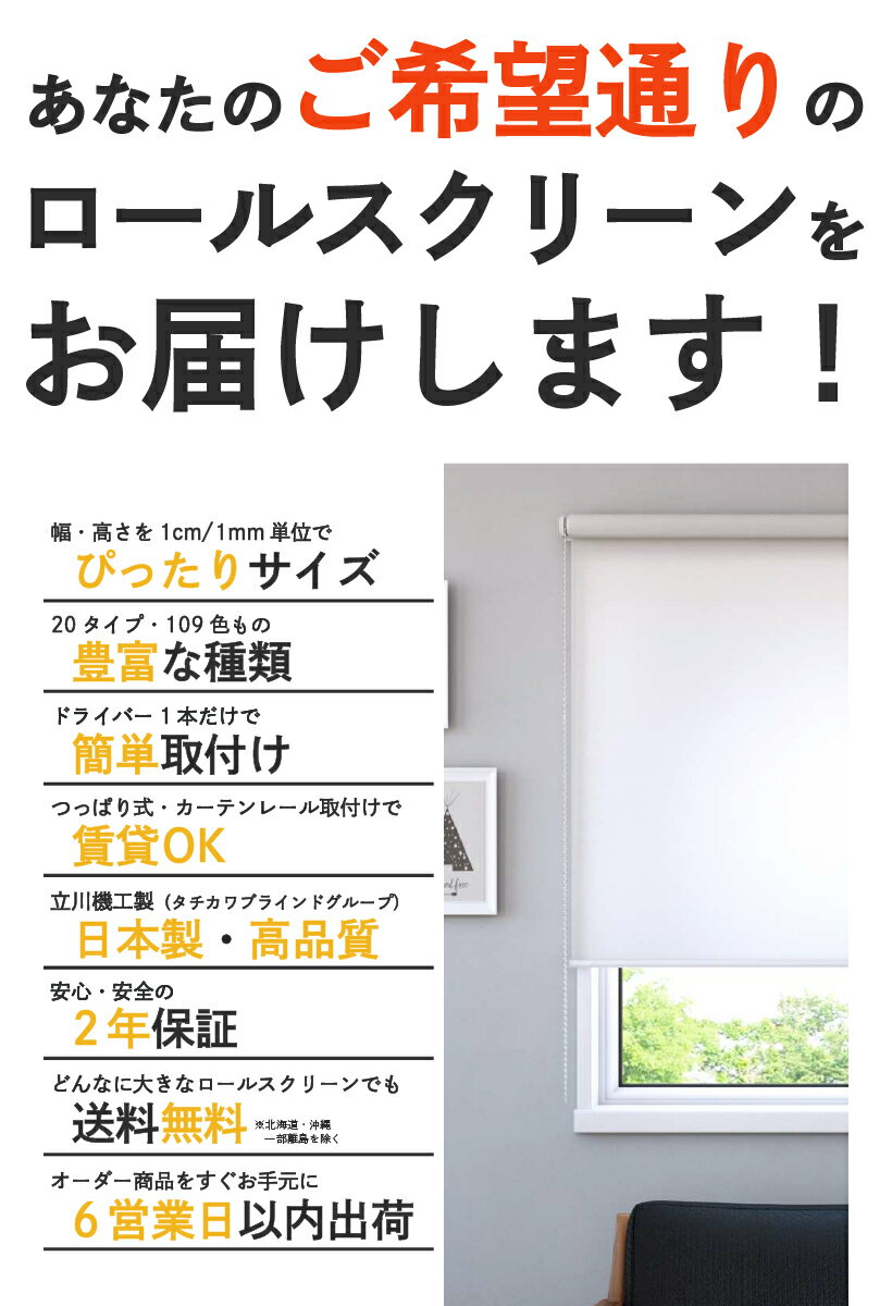 【最大★3000円オフクーポン】 ロールスクリーン ロールカーテン オーダー 無地 洗える 遮熱 抗菌 防炎 遮光 浴室 北欧 レース ウォッシャブル つっぱり 調光 おしゃれ 選べるタイプ 1cm単位 タチカワブラインド グループ 立川機工 日本製 157色 ファーステージ