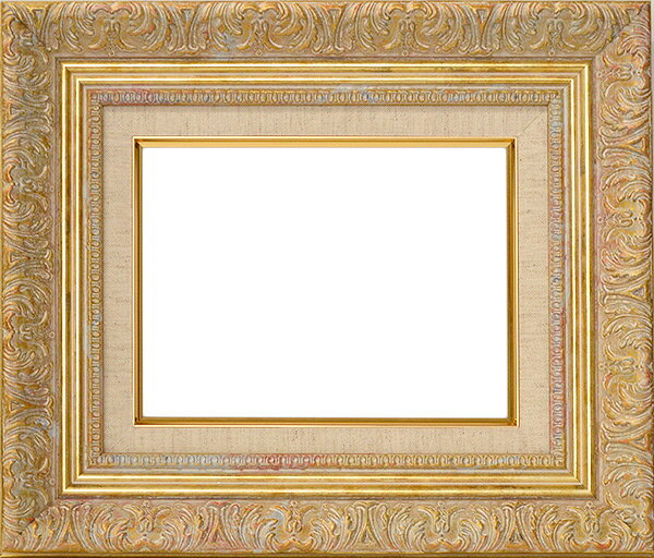 油絵 額縁 8209/ホワイトゴールド F8号（455×380mm）前面UVカットアクリル仕様 【dras-29】 油彩額 油..