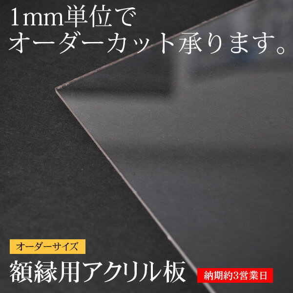 額縁用アクリル板　オーダーサイズカット　【タテヨコ合計801～900mmまで】【ACR/特注】