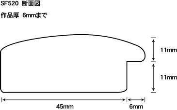 デッサン額縁 SF520/黒ツヤ消し B2サイズ(728×515mm) ☆前面ガラス仕様☆【絵画/壁掛け/インテリア/玄関/アートフレーム】