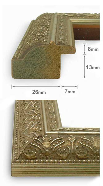 【楽天市場】デッサン額縁 420型/シルバー インチサイズ(254×203mm)☆前面ガラス仕様☆ 【模様・色に仕様変更有り】：自社工房の額縁