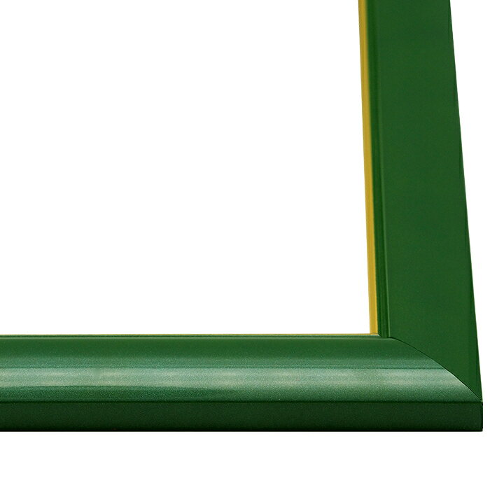 写真用額縁 30009/パールグリーン パノラマ(254×89mm)専用 前面UVカットアクリル仕様 マット付き(金色細縁付き) [2]