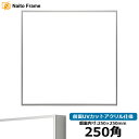 正方形額縁 NS002/シルバー(07-FS33) 250角(250×250mm) 前面UVカットアクリル仕様 ラーソン・ジュール アルミ製 ハンカチ額 スカーフ 25角 25cm角 フレーム