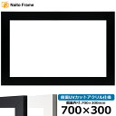 横長 額縁 LJ004 700×300mm ブラック(C-1058B)/ホワイト(C-1057W) 前面UVカットアクリル仕様 ラーソン・ジュール