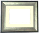写真用額縁　GR-1903/シルバー　Lサイズ(127×89mm)専用　前面UVカットアクリル仕様　マット付き（銀色細縁付き）