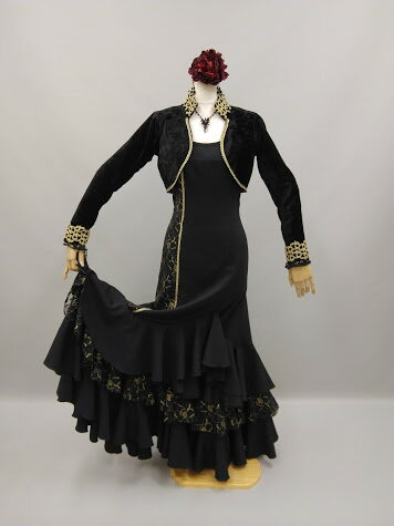 フラメンコ衣装 ツーピース ワンピース ジャケット セット割 イージーオーダー セミオーダー フラメンコ衣裳 ピッタリサイズ 踊りやすい ダンス ステージ 舞台...