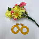 フラメンコ衣装小物 中古,新古アクセサリー中古新古コサージュ イヤリングセット 黄色/ピンク可愛いイヤリング ピアス 花 オススメ商品 お買い得お教室断捨離処分...