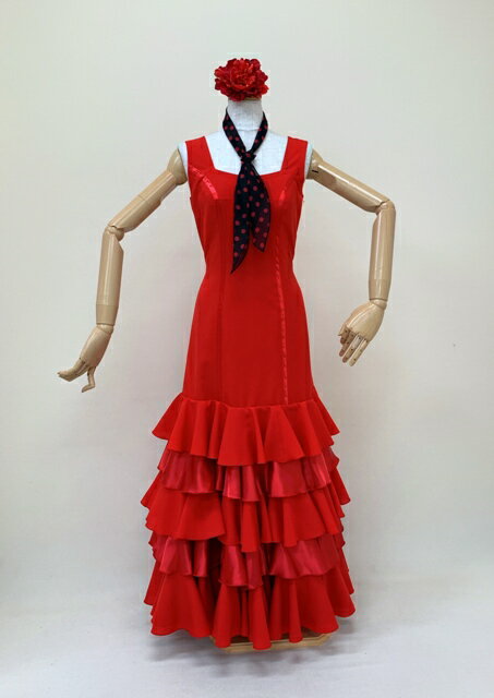 こちらの商品はレンタル衣装になります Rop 71 3 Rjk 50 3 水玉ボウタイ 赤 レッド ワンピース カルメンジャケット ガロティン ロンディーニャ 3泊4日 日本製 日本未入荷 踊りやすい ナジャハウス 舞台 フラメンコ ステージ 演劇 発表会 ダンス