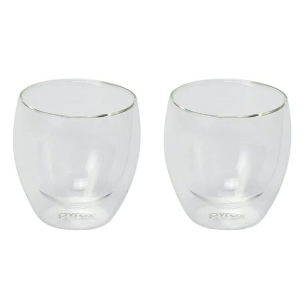 PYREX（パイレックス）ダブルウォールグラス250ml 2個セット CP-8540