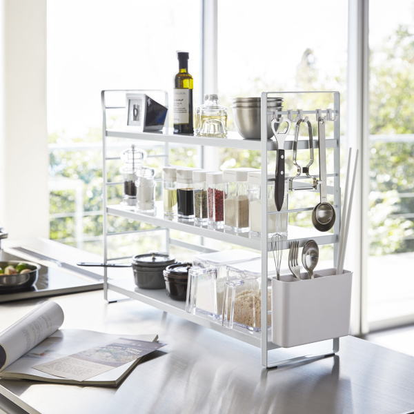 tower 組立式 シンク上キッチン収納ラック タワー ホワイト