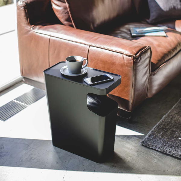 tower ダストボックス＆サイドテーブル タワー ブラック