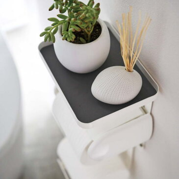 トイレットペーパーホルダー上ラック 2段 プレート