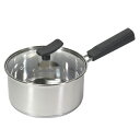 チーノ ステンレス製ガラス蓋付き片手鍋16cm HB-6571