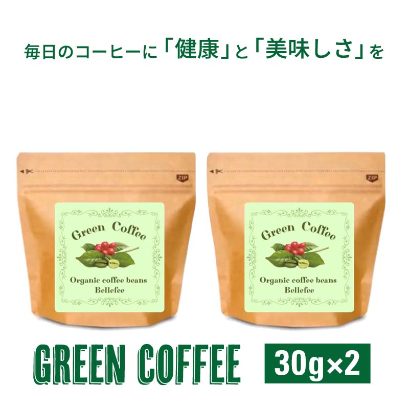 グリーンコーヒー 30g×2 パウダー ダイエット グリーンコーヒー オーガニック グリーンコーヒーコーヒー豆 焙煎豆 上品 優しい 抗酸化作用 抗炎症作用 化合物 クロロゲン酸 豊富 特有 グリーン豆 逸品 green coffeeのサムネイル
