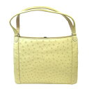 【特価品】【中古】中古美品 訳あり 高級オーストリッチ革バッグ