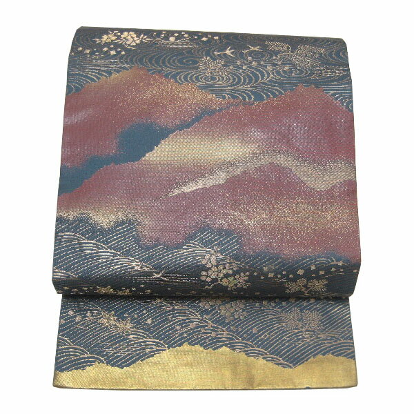 【中古】中古美品 九寸名古屋帯(正絹)