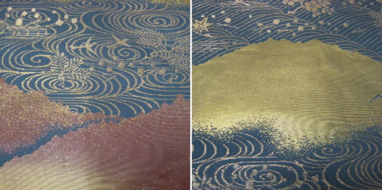 【中古】中古美品 九寸名古屋帯(正絹)