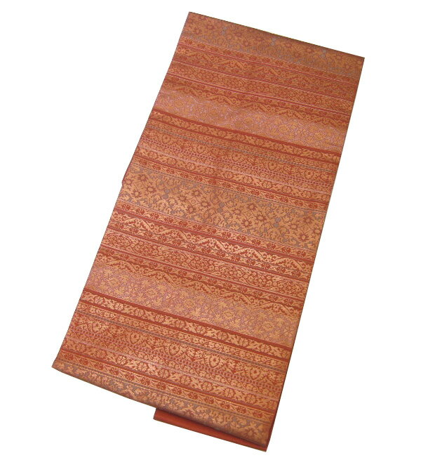 【特価品】【中古】中古美品 川嶋織物 九寸名古屋帯(正絹）のサムネイル