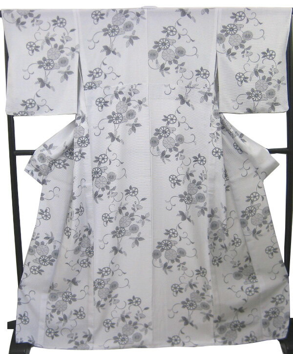 【新品】夏物 女単衣 絽 小紋着物(正絹)