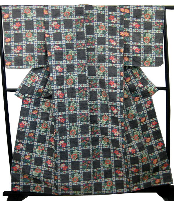 【新品】訳あり 女単衣 紬着物(正絹)