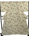 【中古】中古美品 訳あり 女単衣 小紋着物(正絹)