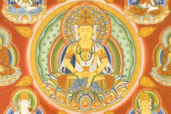 仏画色紙 胎蔵界中台八葉院