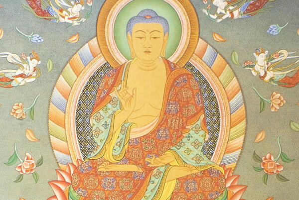 仏画色紙　釈迦如来