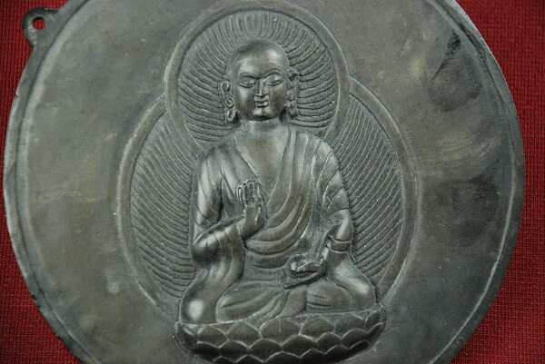 石仏 地蔵菩薩 （浮き彫り黒色大）