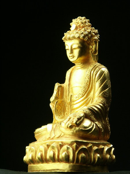 釈迦如来 純金製打ち出し　一点もののサムネイル